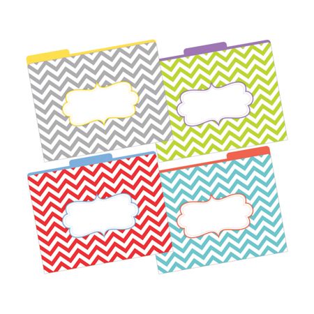 Barker Creek Tab File Folders 8 12 x 11 Letter Size Chevron Beautiful ...