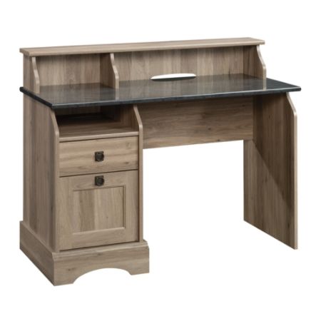Sauder Graham Hill Desk With Hutch Salt Oak Office Depot