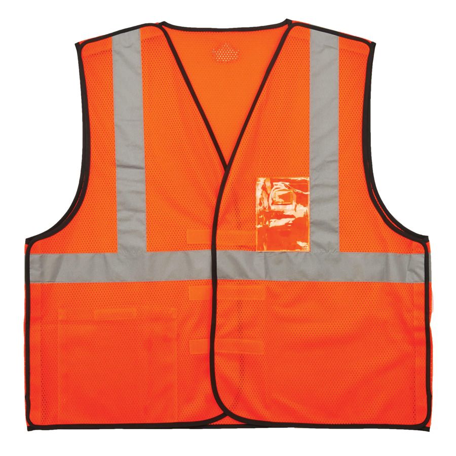 Ergodyne GloWear&reg; 8216BA Type R Class 2 Breakaway Mesh Vest w/ ID Badge Holder, Orange, 4XL/5XL