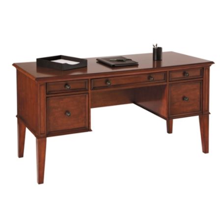 Realspace Picadilly Writing Desk Mahogany Office Depot