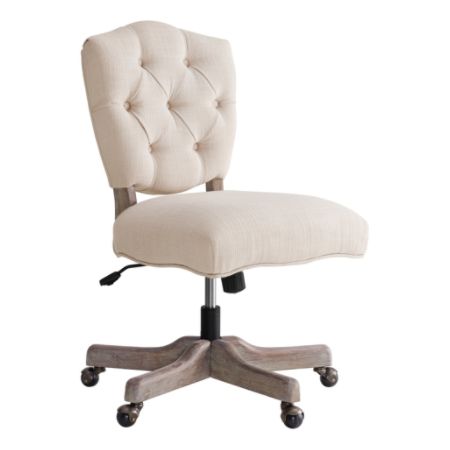 Linon Home Office Juliet Fabric Mid Back Home Office Chair