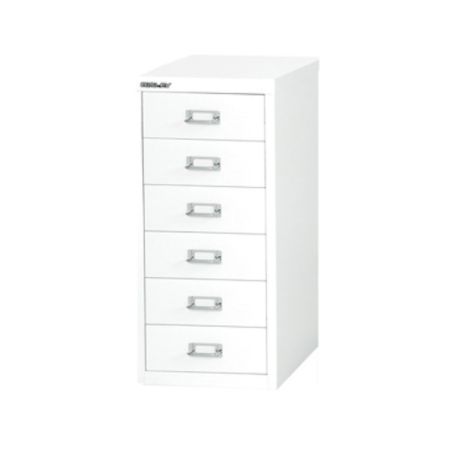 Bisley Steel Under Desk Storage Cabinet 6 Drawers 24 H X 11 W X 15