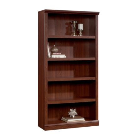 Realspace Bookcase 5 Shelf Brick Cherry Office Depot