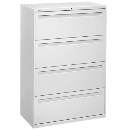 Hon Brigade 700 36 W Lateral 4 Drawer File Cabinet Metal Light