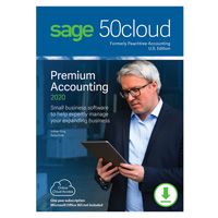 Sage 50cloud Premium Accounting 2020 U.S. 5-User One Year Subscription