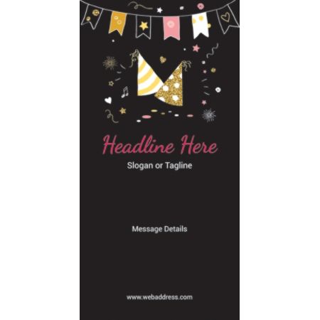 Custom Vertical Banner Birthday Caps And Bunting Office Depot