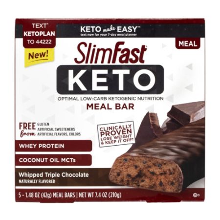 Slimfast Triple Chocolate Keto 5 Bars 2pk Office Depot