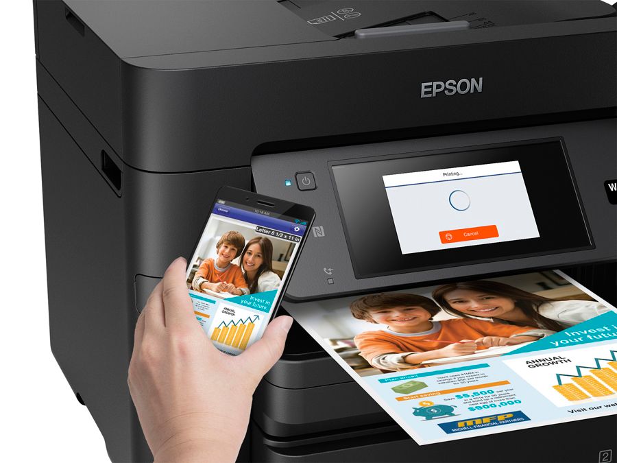 Epson Workforce Pro Wf 4740 Inkjet Multifunction Printer Color Copier Fax Printer Scanner 4800 X 1200 Dpi Print Automatic Duplex Print 1200 Dpi Optical Scan 500 Sheets Input Fast Ethernet Wireless Lan Apple Airprint Zerbee