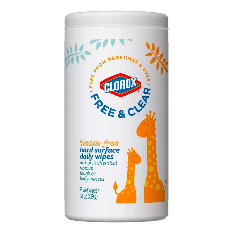 Clorox Free & Clear Bleach Free Hard Surface Daily Wipes - 75ct