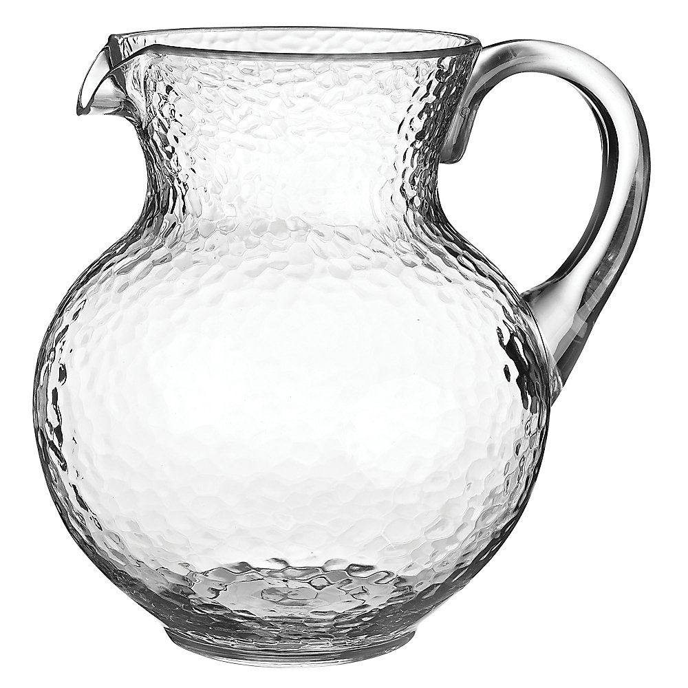 Amscan Hammered Plastic Margarita Pitchers, 90.5 Oz, Clear, Pack Of 2 Pitchers