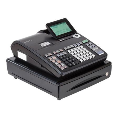 Casio PCRT500 Cash Register With LCD Display BlackSilver 