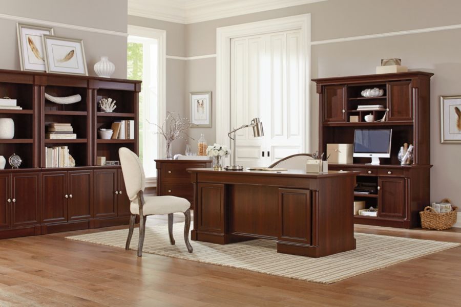 Sauder Palladia Collection Executive Desk Select Cherry Zerbee