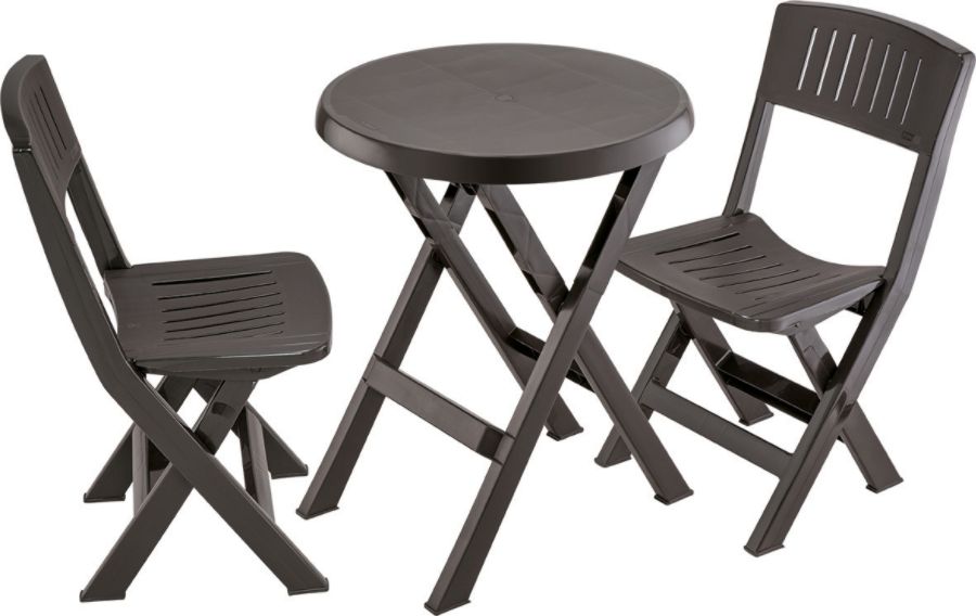 Rimax 3 Piece Breakroom Lunch Room Table And Chairs Set Espresso