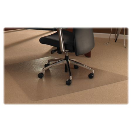 Floortex Polycarbonate Chair Mat With Lip For Carpet 60 X 48 Clear