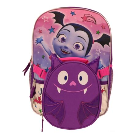 Vampirina Sublimation Print Backpack With Lunch Kit Purple