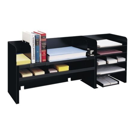 Mmf Industries Raised Shelf Desk Organizer With Dividers 18 38 X