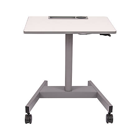 Luxor Pneumatic Adjustable Sitstand Student Desk White Office Depot
