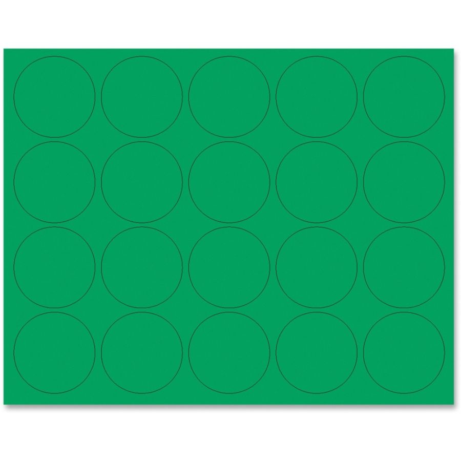 Magnetic Color Coding Dots 20PK Green - Office Depot