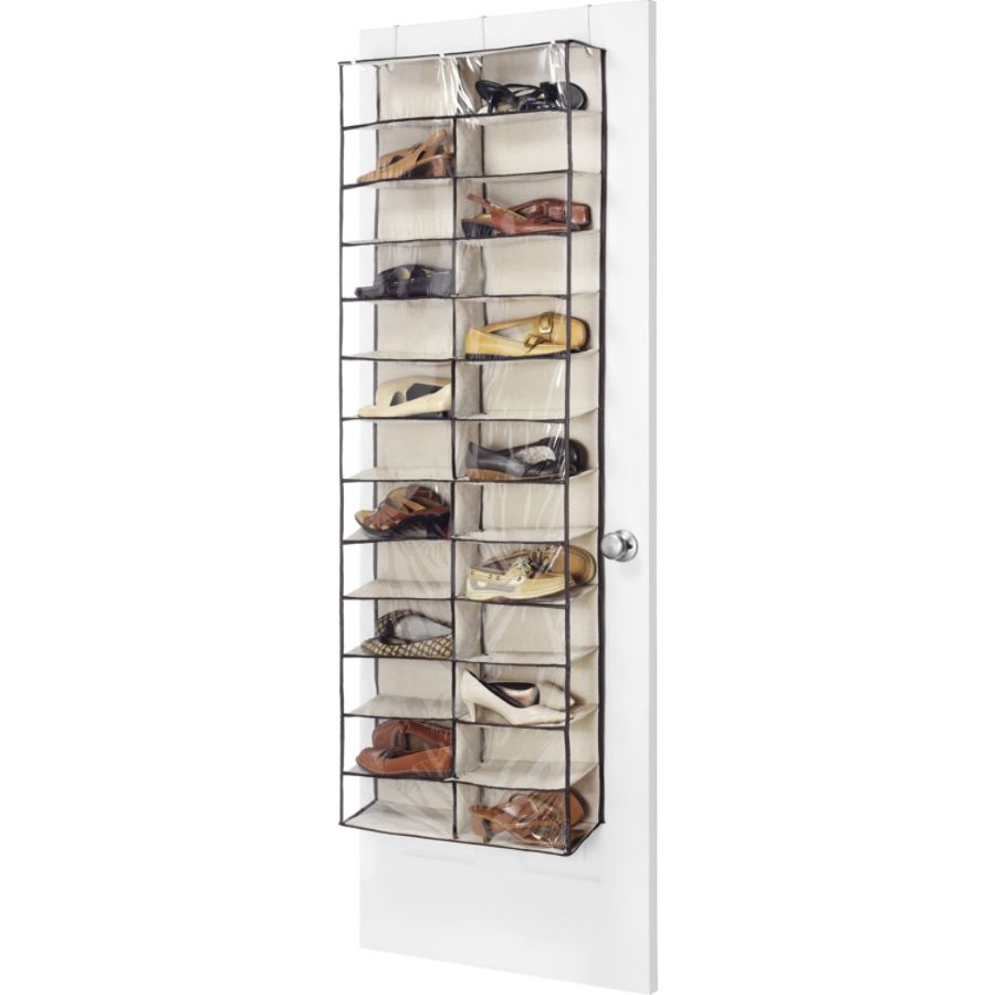 Whitmor 4 Tier Floor Shoe Rack - 20 Pair - Storage Organizer, White