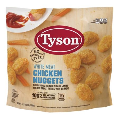 Tyson White Meat Chicken Nuggets 5 Lb Bag - Office Depot