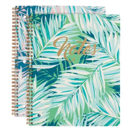 Divoga Tropical Palm Spiral Notebook 8 12 x 10 12 1 Subject College ...