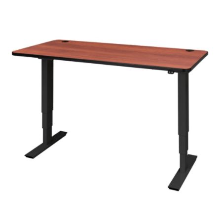 Safco Electric 60 W Height Adjustable Table Top Rectangular Cherry