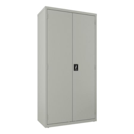 Lorell Fortress Series Steel Wardrobe Cabinet Light Gray Office