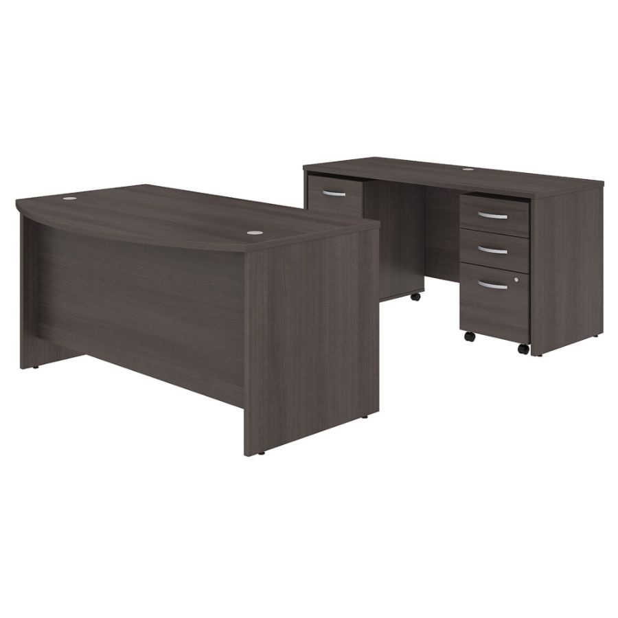 Bush Business Furniture Studio C Bow Front Desk And Credenza With