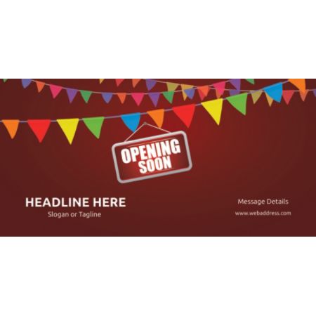 Custom Horizontal Banner Opening Soon Bunting Office Depot
