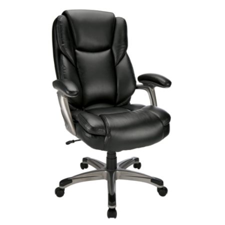 Realspace Cressfield Leather High Back Chair Black Item 744074