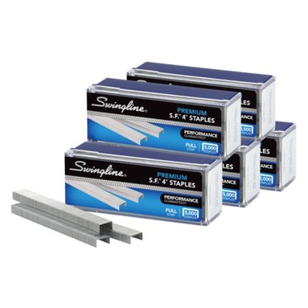 Swingline S.f. 4 Premium Staples 14 Full Strip Silver 5000 Per Pack 