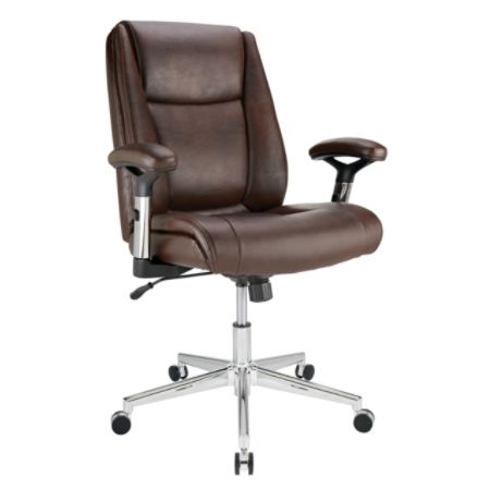 Realspace Densey Mid Back Chair Brown Office Depot