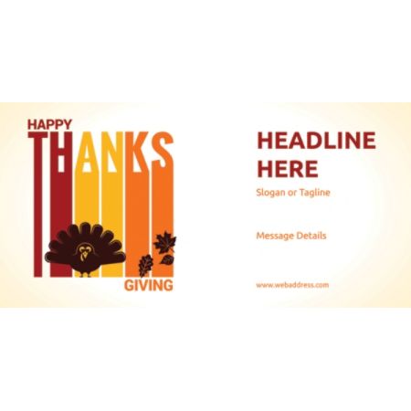 Custom Horizontal Banner Happy Thanksgiving Office Depot