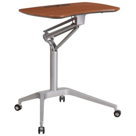 Flash Furniture 28 14 W Mobile Ergonomic Sit Stand Computer Desk