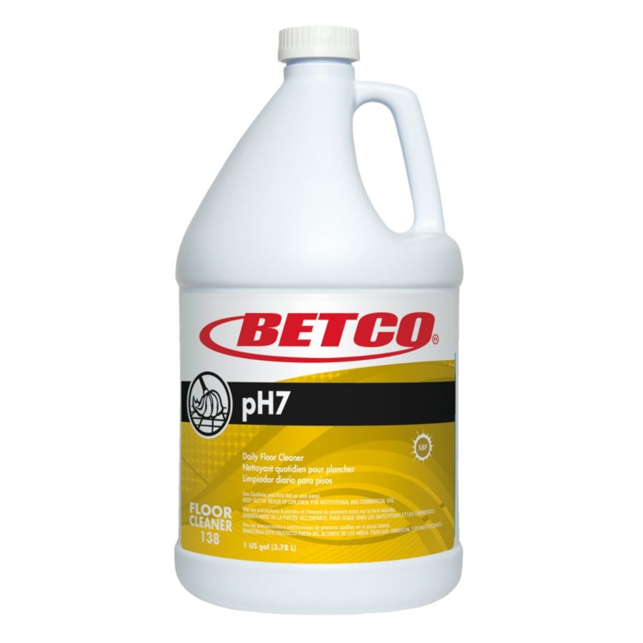 Betco 1 Gal. Lemon Scent pH7 Floor Cleaner, Bottle (4-Pack)