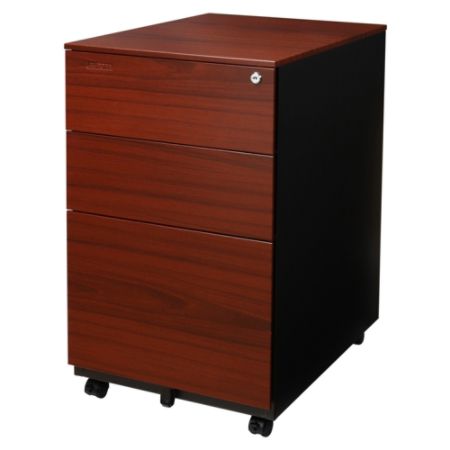 Aurora Soho 24 D Vertical 3 Drawer Mobile File Cabinet Metal