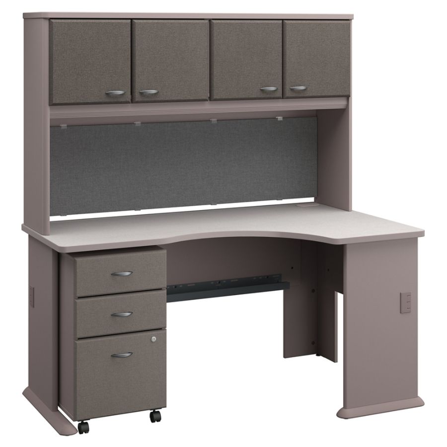 Bush Business Furniture Office Advantage Right Corner Desk With