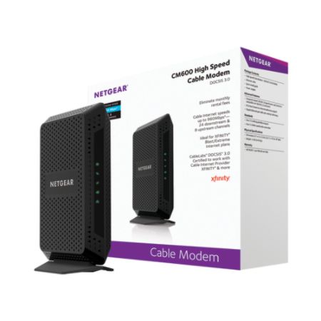 CM600 DOCSIS 3.0 HI SPD CBLE MODEM BLK - Office Depot