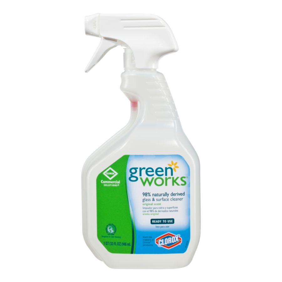 Green Works Natural Glass And Surface Cleaner 32 Oz Office Depot