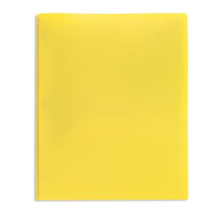 Office Depot Brand School Grade 3 Prong Poly Folder Letter Size Yellow ...