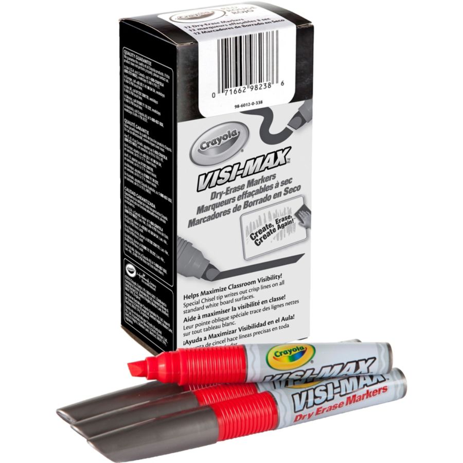 UPC 071662982386 product image for Crayola Visi-Max Dry-Erase Markers - Bold Marker Point - Chisel Marker Point Sty | upcitemdb.com