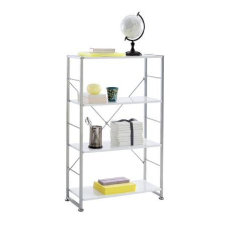 Realspace Halton 47 H 4 Shelf Bookcase White Office Depot