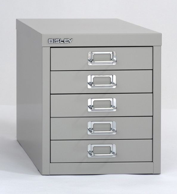 Bisley Steel Desktop Storage Cabinet 5 Drawers 13 H X 11 W X 15 D