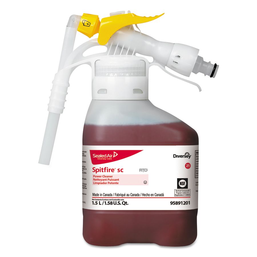 Diversey&trade; Spitfire SC Power Cleaner, Fresh Pine Scent, 50.7 Oz Bottle, Pack Of 2 Bottles
