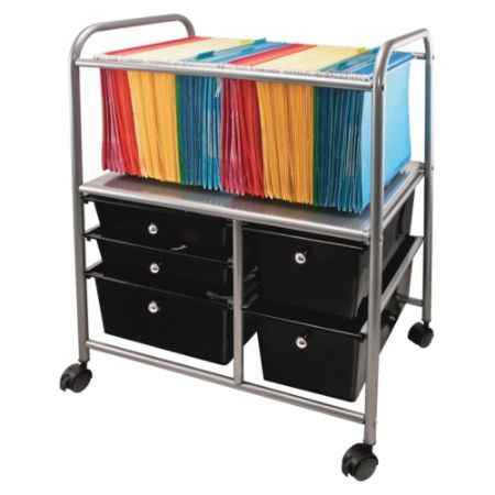 Advantus 5 Drawer Mobile Storage File Cart 15 38 H x 21 58 W x 28 38 D ...