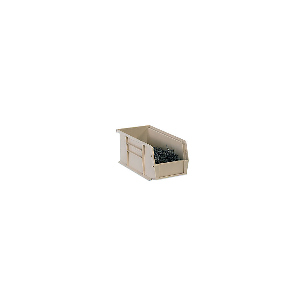 Make storage simple in your home, office or classroom with these stackable boxes. The plastic construction can handle years of use, and the flat front panels let you place labels on each box. Plastic frame offers durability in a variety of storage applications. Front panel is flat and allows you to place a label for quick reference of the contents. Stackable design creates more space when you need it.
