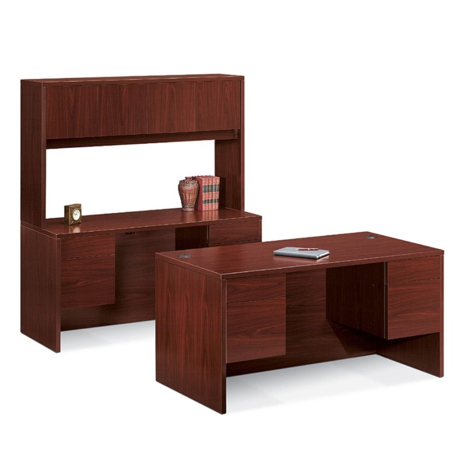 Hon 10500 Series Double Pedestal Desk 60 W X 30 D Mahogany