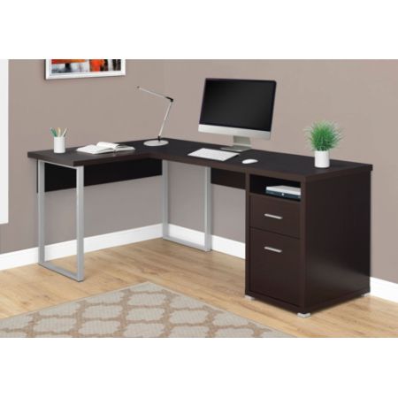 Monarch Specialties L Shaped Computer Desk With 2 Drawers
