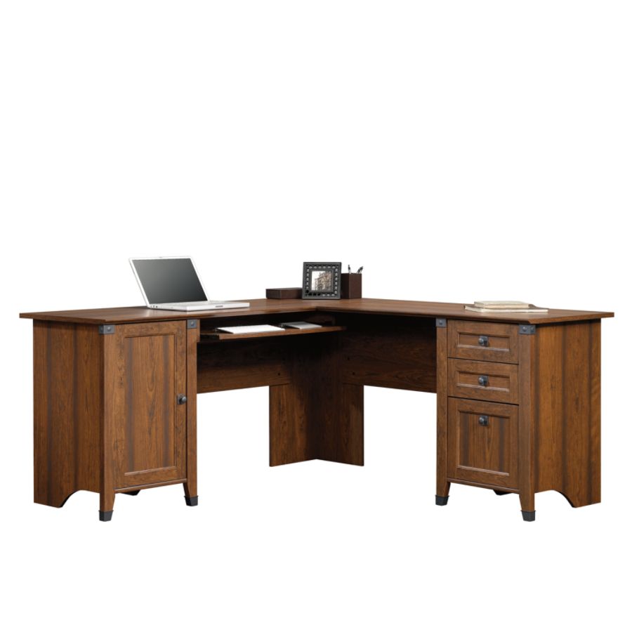 Sauder Carson Forge L Shaped Engineered Wood Corner Computer Desk