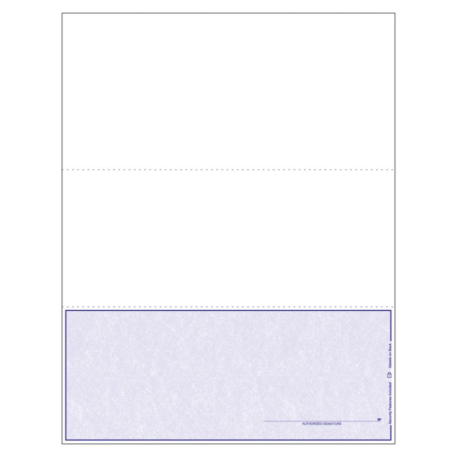 Custom Blank Check Stock Laser Check Bottom With Signature 8 12 x 11 1 ...